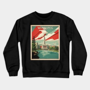 Winnipeg Vintage Poster Tourism Crewneck Sweatshirt